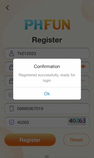 💥Step 3: Confirm registration successful.